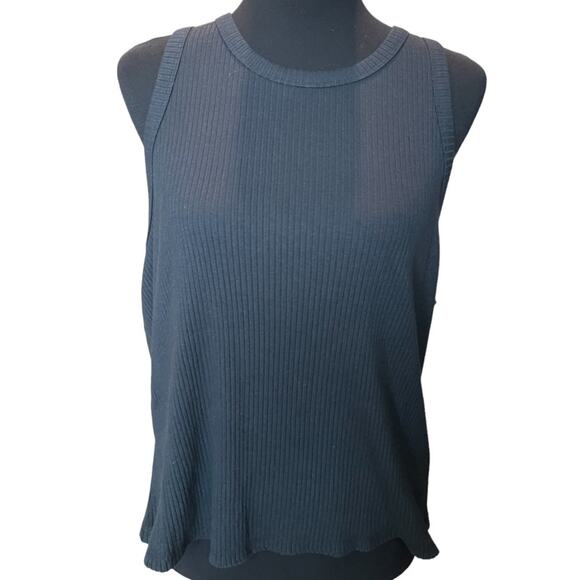 New ~ GOOD AMERICAN ~  Ribbed Cut In Crop Tank Top 3XL - Picture 2 of 6